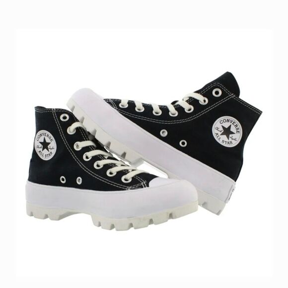 Converse All Star Black High-Top Platform Sneakers Size 7 - Picture 1 of 11